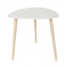 MESITA AUXILIAR MADERA BLANCA 48CM
