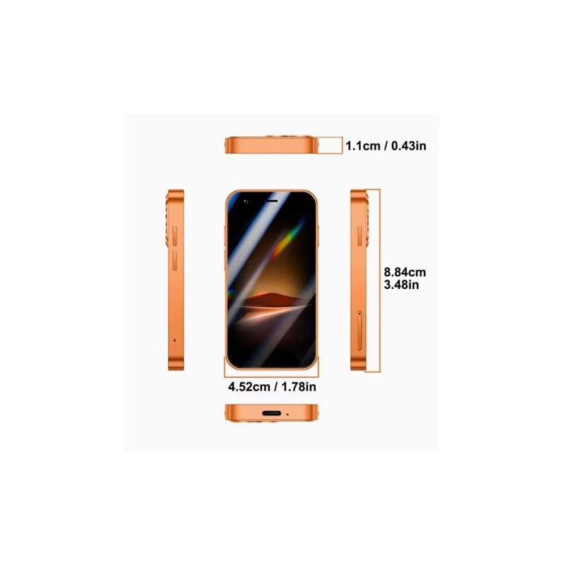 MINI TELEFONO MOVIL I17PROMINI NARANJA