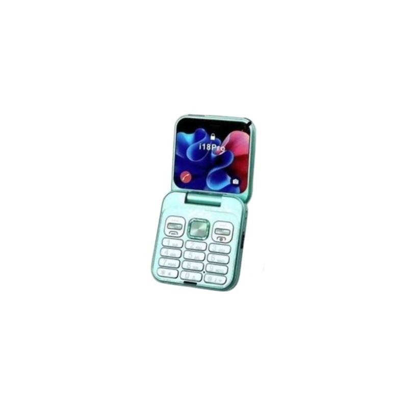 MINI TELEFONO MOVIL CON TAPA VERDE