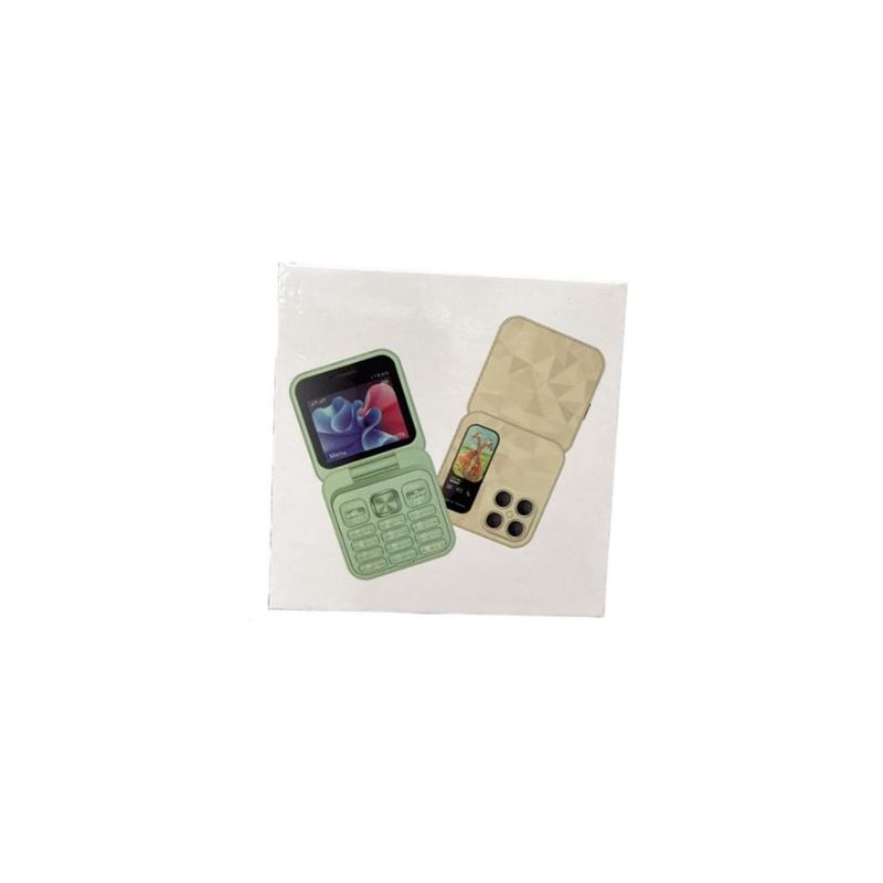 MINI TELEFONO MOVIL CON TAPA VERDE
