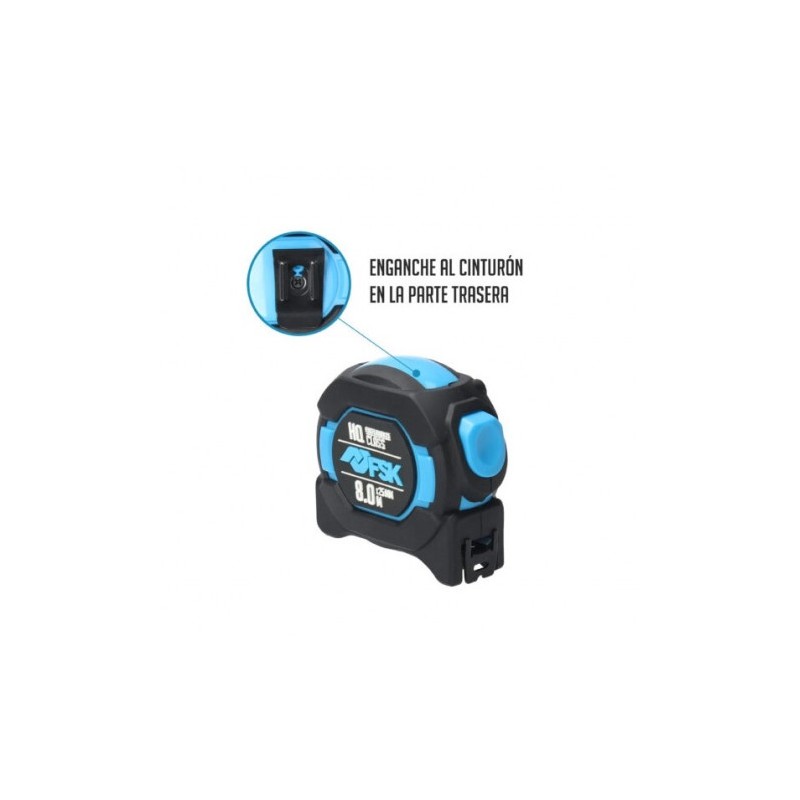 FLEXOMETRO SERIE HQ. 8MX25MM DOBLE...