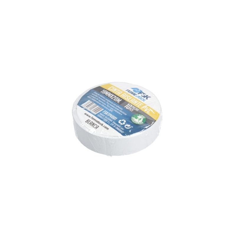 CINTA AISLANTE PVC 19MMX20M BLANCA...