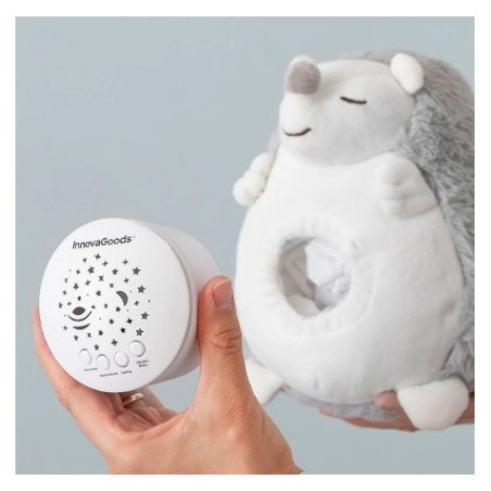 ERIZO DE PELUCHE SPIKEY CON RUIDO BLANO Y QUITAMIEDOS INNOVAGOODS