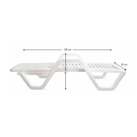 TUMBONA RELAXIA BLANCA 5 POSICIONES 65X186X50