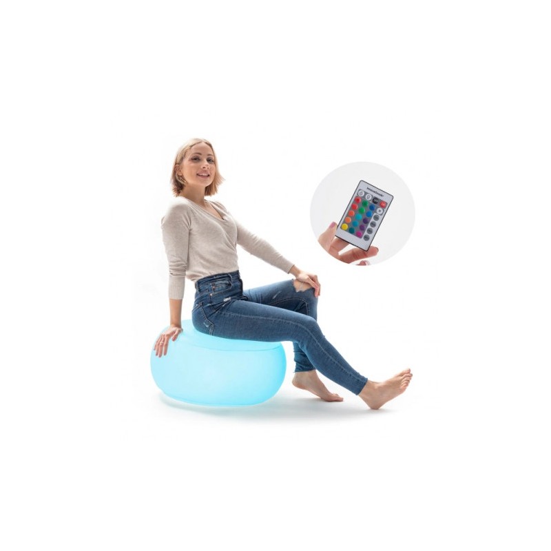 ASIENTO HINCHABLE LED CON MANDO A DISTANCIA |100KG | IP68 | INNOVAGOODS