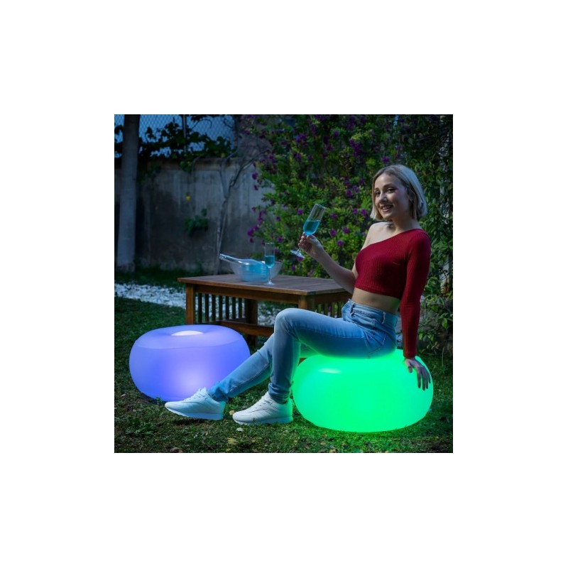 ASIENTO HINCHABLE LED CON MANDO A...