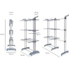 TENDEDERO VERTICAL EXTENSIBLE HASTA 141CM CON RUEDAS INNOVAGOOD