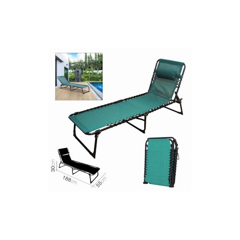 TUMBONA ESMERALDA + ALMOHADA 188 X 55 X 30CM
