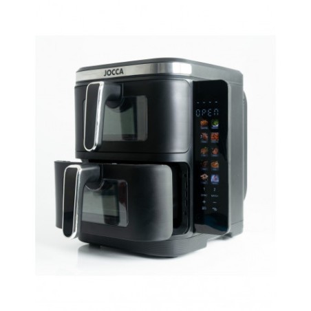 FREIDORA DE AIRE DOBLE COMPARTIMENTO 5.5L + 5.5L 11L JOCCA