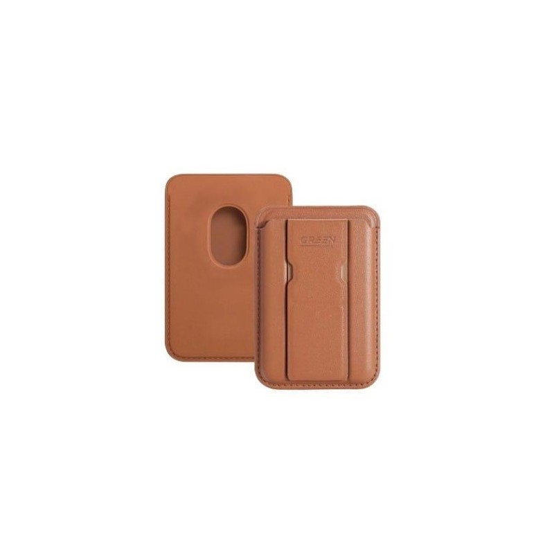 CARTERA MAGSAFE CON SOPORTE MARRON GREENLYCA