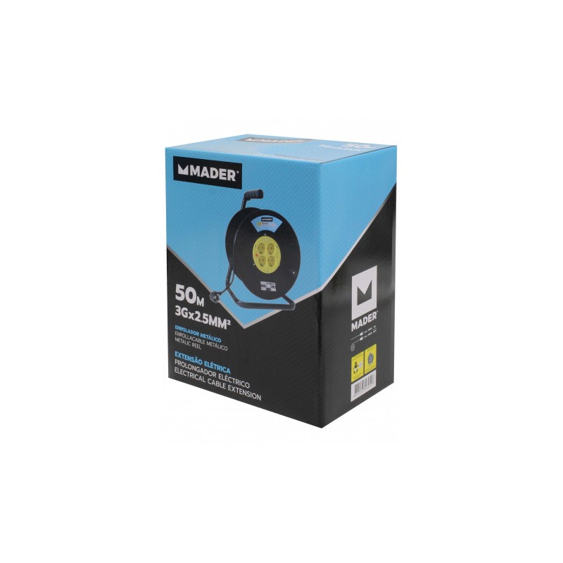 ENROLLADOR DE CABLE METALICO 50M 3X2.5MM