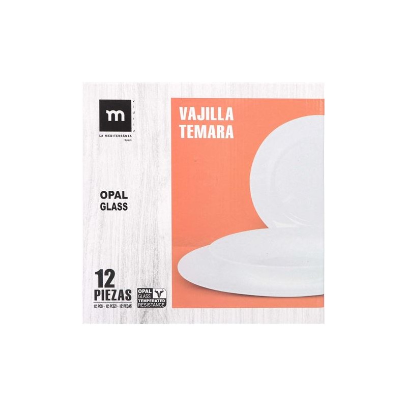 VAJILLA 12 PIEZAS TEMARA