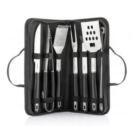 KIT DE 6 UTENSILIOS PARA BARBACOA CON MALETIN