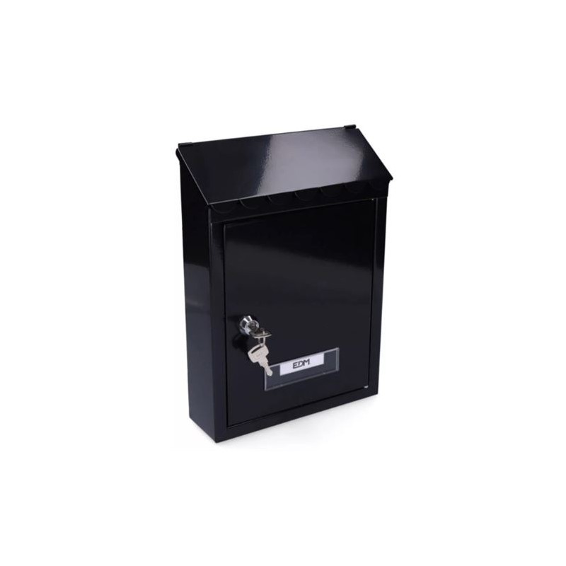 BUZON ACERO STANDAR NEGRO 21X6X30CM