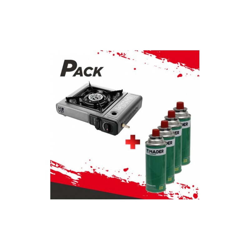PACK COCINA GAS PORTATIL DOBLE MUVIP...