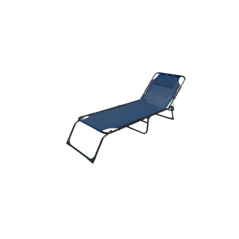 TUMBONA PLEGABLE CON ALMOHADA AZUL PETROLEO