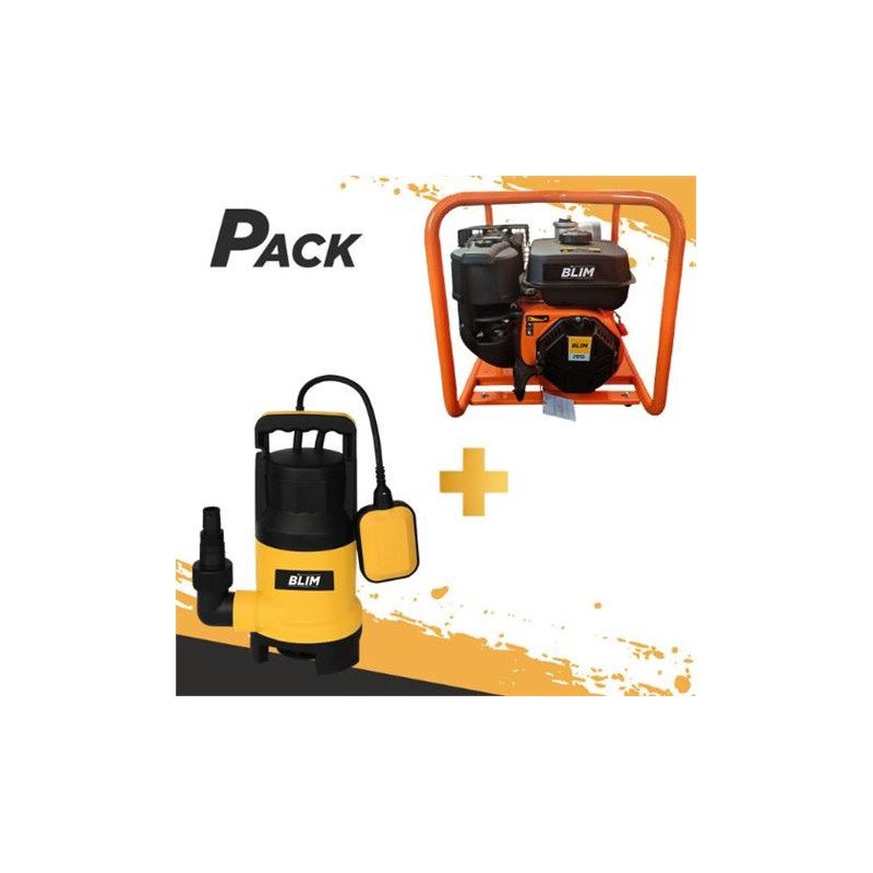 PACK MOTOBOMBA GASOLINA 7HP + BOMBA...