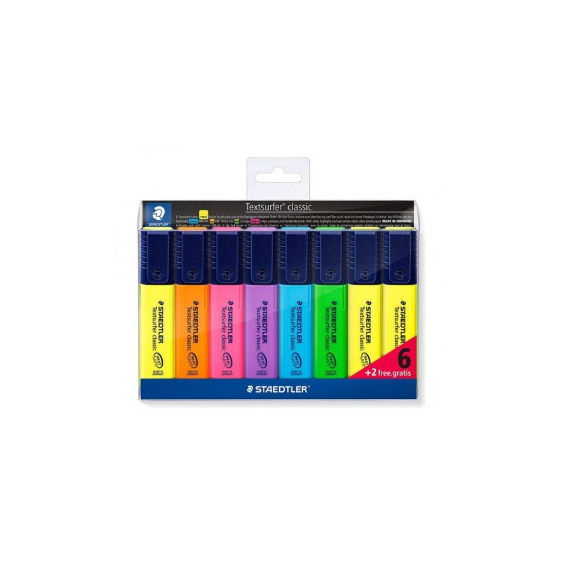 PACK 8 MARCADORES FLUORESCENTES 5MM STAEDLER