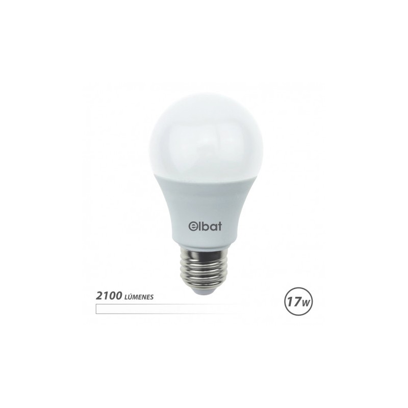 BOMBILLA LED A65 | 17W | 2100LM | E27 | LUZ BLANCA | ELBAT