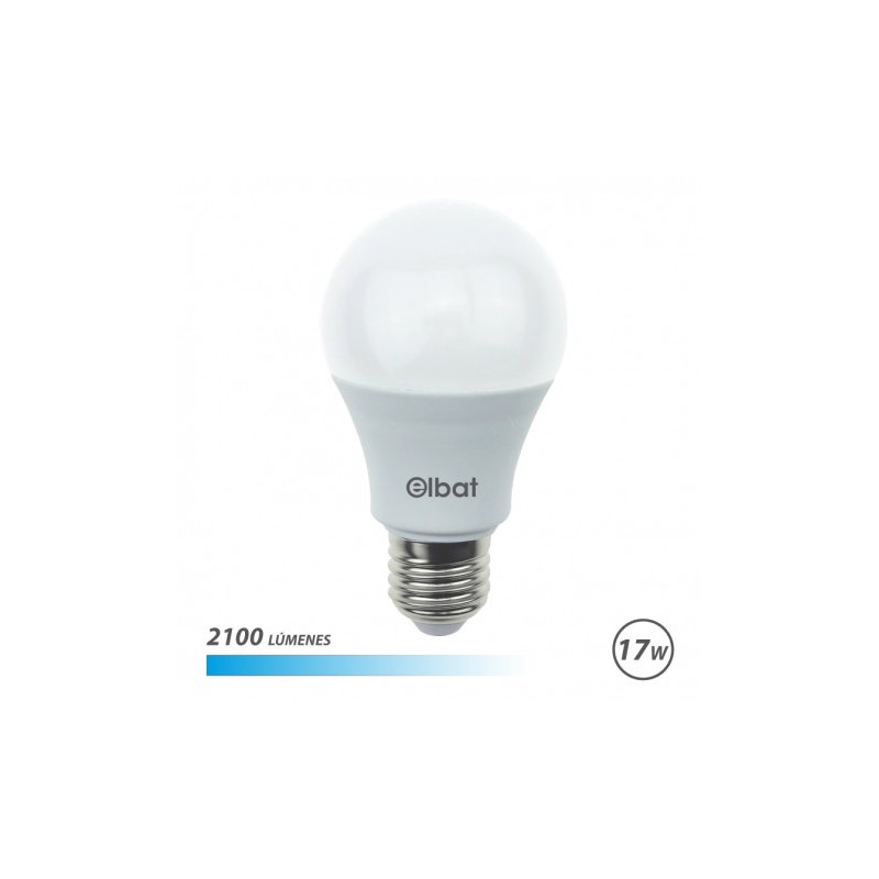 BOMBILLA LED A65 | 17W | 2100LM | E27 | LUZ FRIA | ELBAT