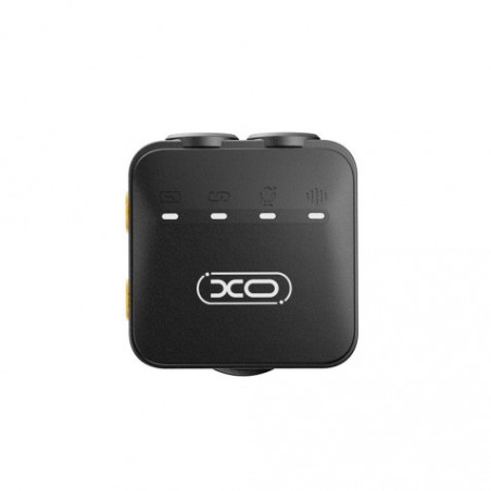 MICROFONO INALAMBRICO DE SOLAPA CON CAJA DE CARGA NEGRO MC15 XO