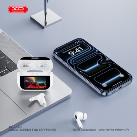 AURICULARES BLUETOOTH CON CANCELACION DE RUIDO TWS X48 BLANCO XO
