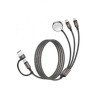 CABLE USB-A/C 3 EN 1 2X USB-C Y CARGADOR MAGNETICO PARA SMARTWATCH CX040 XO