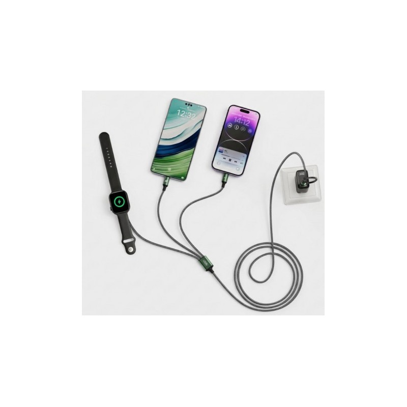 CABLE USB-A/C 3 EN 1 2X USB-C Y...