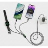 CABLE USB-A/C 3 EN 1 2X USB-C Y CARGADOR MAGNETICO PARA SMARTWATCH CX040 XO