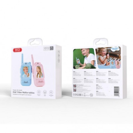 PACK 2 WALKIES TALKIES INFANTILES CON CAMARA AZUL/ROSA DJJ02 XO