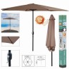 SOMBRILLA JARDIN 300CM METROS MARRON
