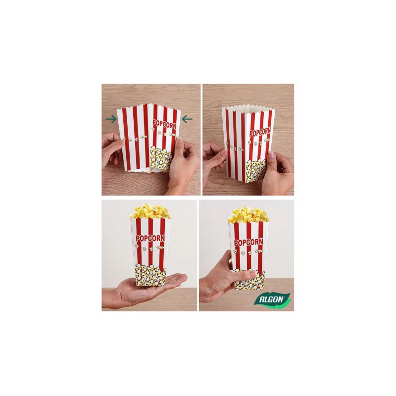 SET 6 CUBO PALOMITA CARTON 19.7 X 9.2...