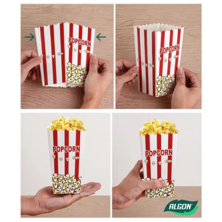 SET 6 CUBO PALOMITA CARTON 19.7 X 9.2 ALGON