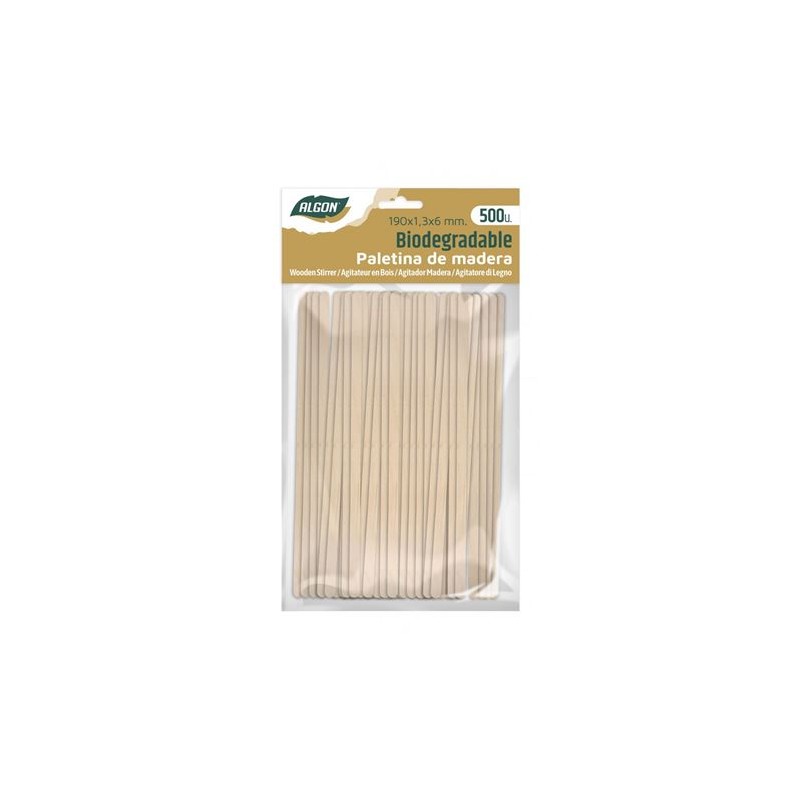 SET 500 PALETINAS MADERA 190X1.3X6MM...