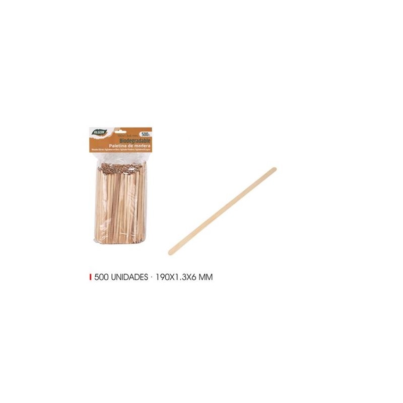 SET 500 PALETINAS MADERA 190X1.3X6MM...