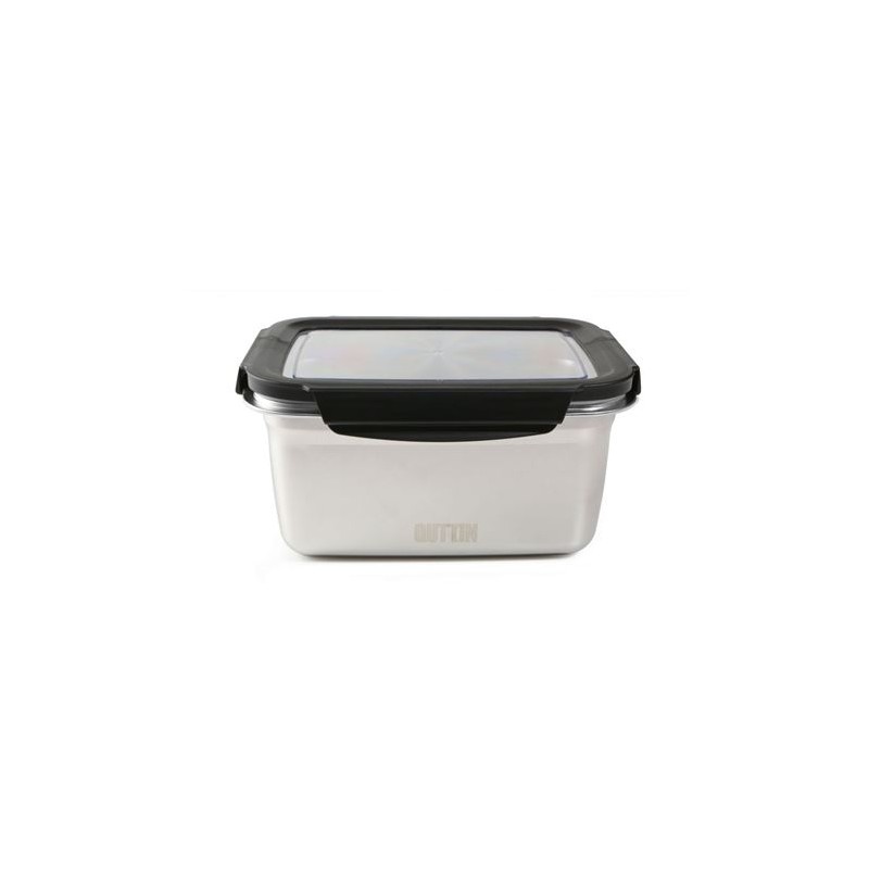 TUPPER RECTANGULAR ACERO INOXIDABLE 2.6 LITRO APTO MICROONDAS QUTTIN