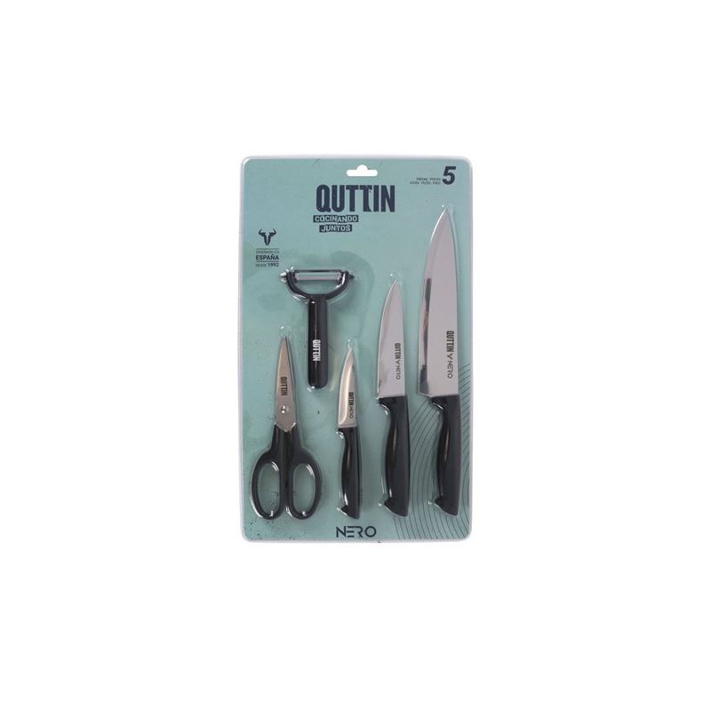 SET 5 PIEZAS DE UTENSILIOS DE COCINA NERO QUTTIN