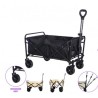 CARRO PLEGABLE DE ACERO PARA PLAYA 75X44X76 NEGRO