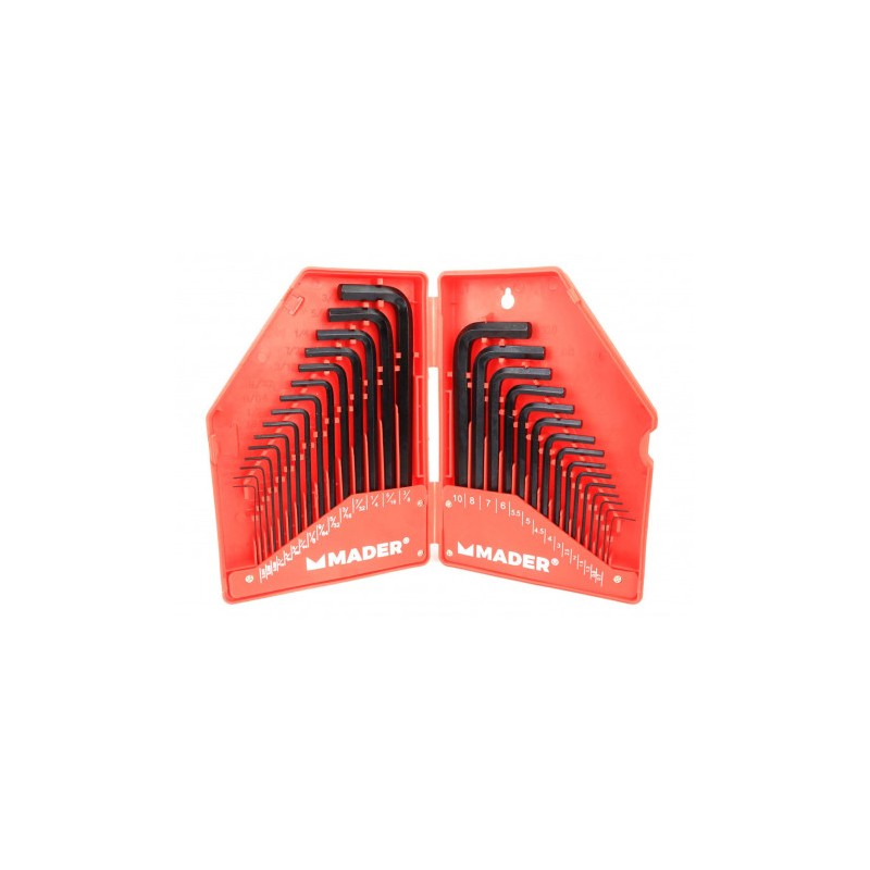JUEGO DE 30 LLAVES ALLEN CON ESTUCHE MADER