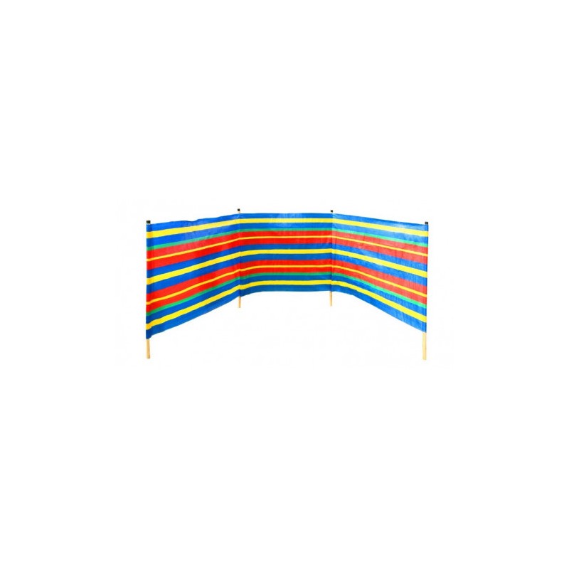 PARAVIENTO DE PLAYA CON BARRAS DE MADERA