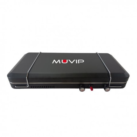 COCINA DE GAS PORTATIL PREMIUM OUTDOOR PLANCHA + DOBLE QUEMADOR MUVIP