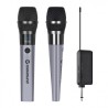PACK 2 MICROFONOS INALÁMBRICOS UHF CON RECEPTOR Y BATERÍA COOLSOUND