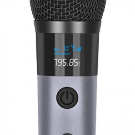 PACK 2 MICROFONOS INALÁMBRICOS UHF CON RECEPTOR Y BATERÍA COOLSOUND