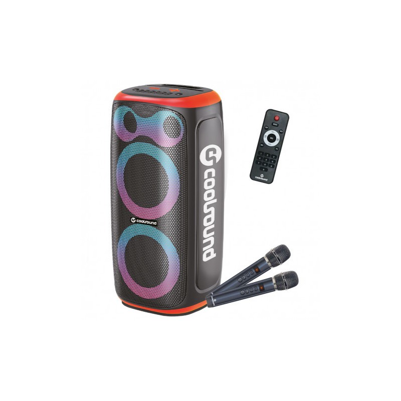 ALTAVOZ KARAOKE PORTATIL COOLSOUND BLAST PUMP 2X6.5" 350W NARANJA