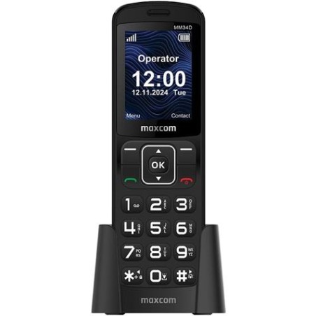 TELEFONO INALAMBRICO CON SIM 4G MM34D NEGRO MAXCOM