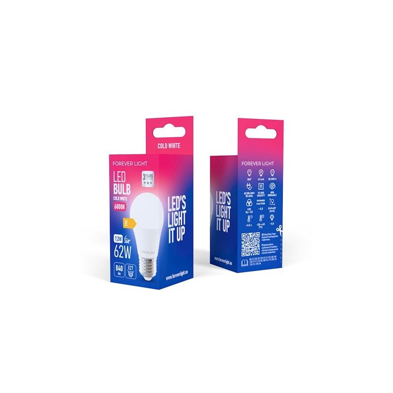 BOMBILLA LED G45 | 7.2W | 840LM | E27...