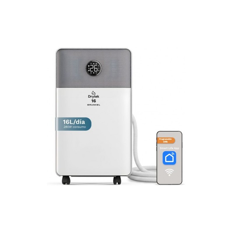 DESHUMIDIFICADOR DE 16 LITROS CON DISPLAY Y WIFI GRUNKEL