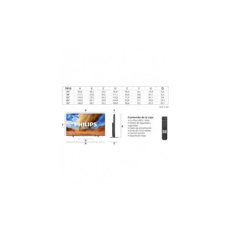 TELEVISOR PHILIPS QLED 43" | ULTRA HD...