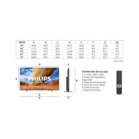 TELEVISOR PHILIPS QLED 43" | ULTRA HD 4K | SMART TV | WIFI