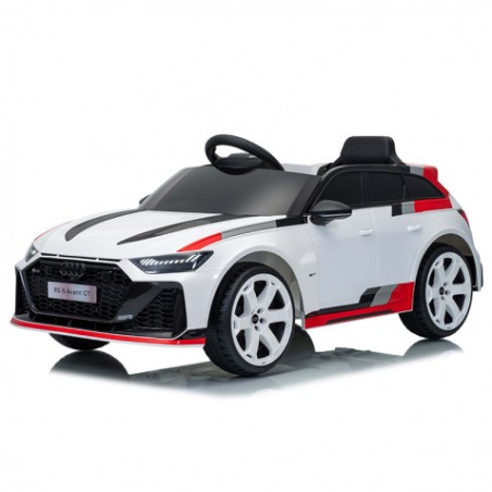COCHE INFANTIL A BATERIA CON CONTROL REMOTO AUDI RS6 GT AVANT BLANCO
